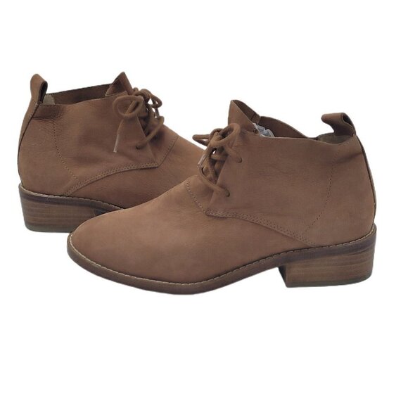 NEW Eileen Fisher Rey Suede Leather Low Heel Lace-Up Ankle Boot Women\'s Size 6